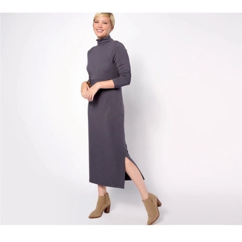Women with Control Slate Long Sleeve Dress